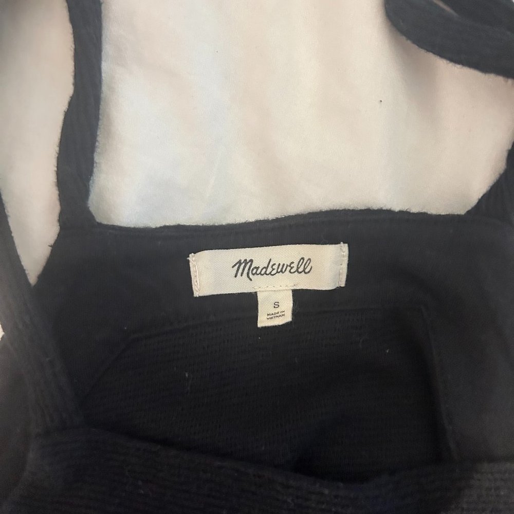 Madewell Black Tie Strap Tank Top Size Small